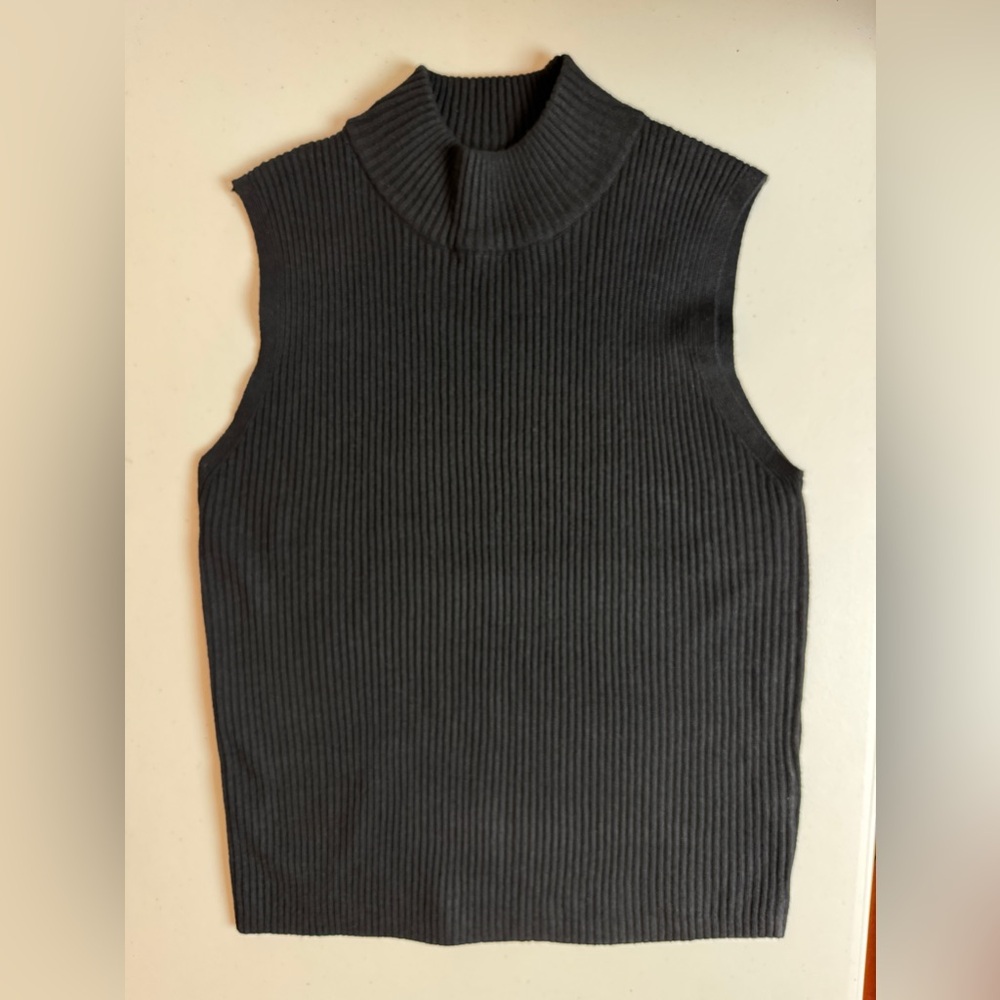 Halogen Sleeveless Mock Neck Sweater – Women’s Medium – Black – NWOT